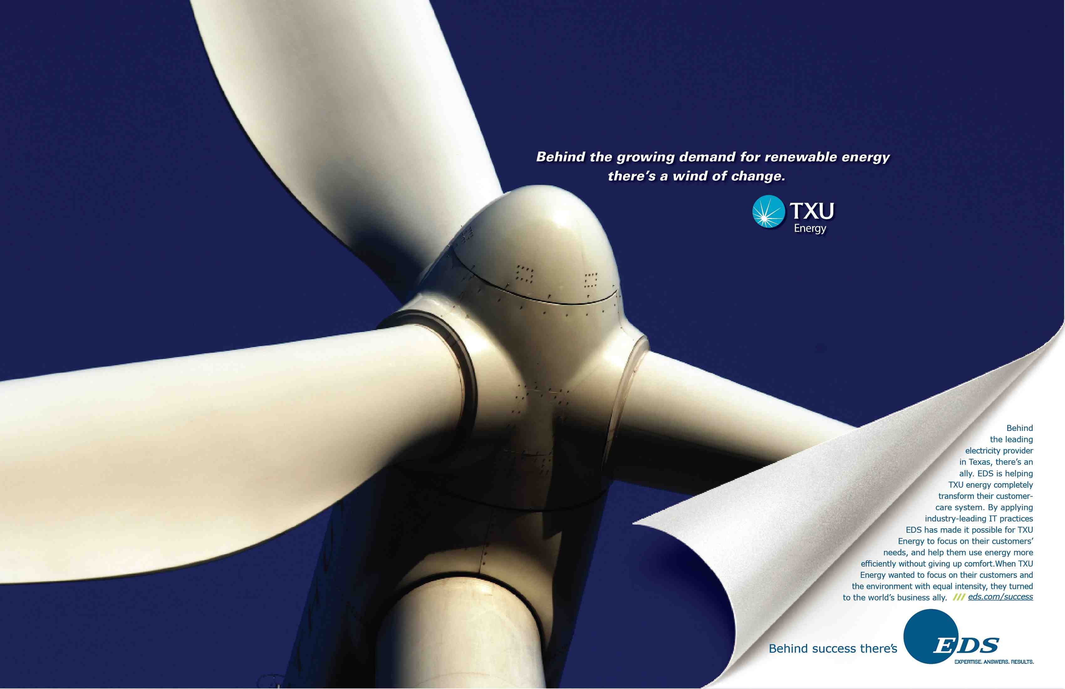 EDS print ad — wind turbine